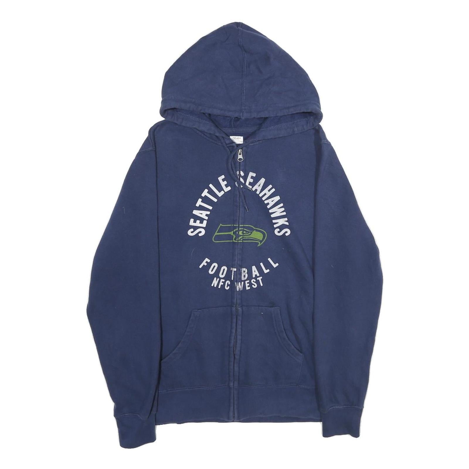 NFL Womens Blue Seattle Seahawks Full Zip Hoodie L Football NFL Refurbished - N/A refurbished available on Cerqular