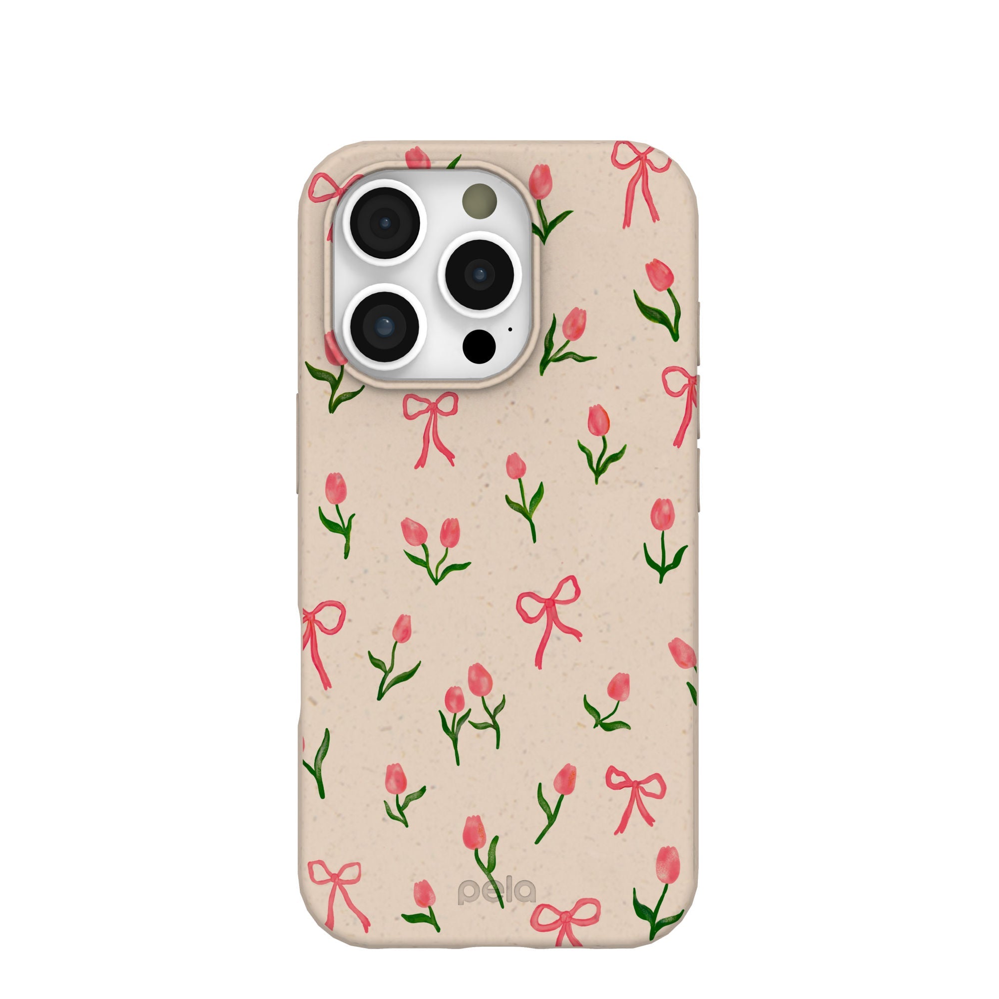 Seashell Tulip Bliss iPhone 16 Pro Case Refurbished - Pela Case refurbished available on Cerqular
