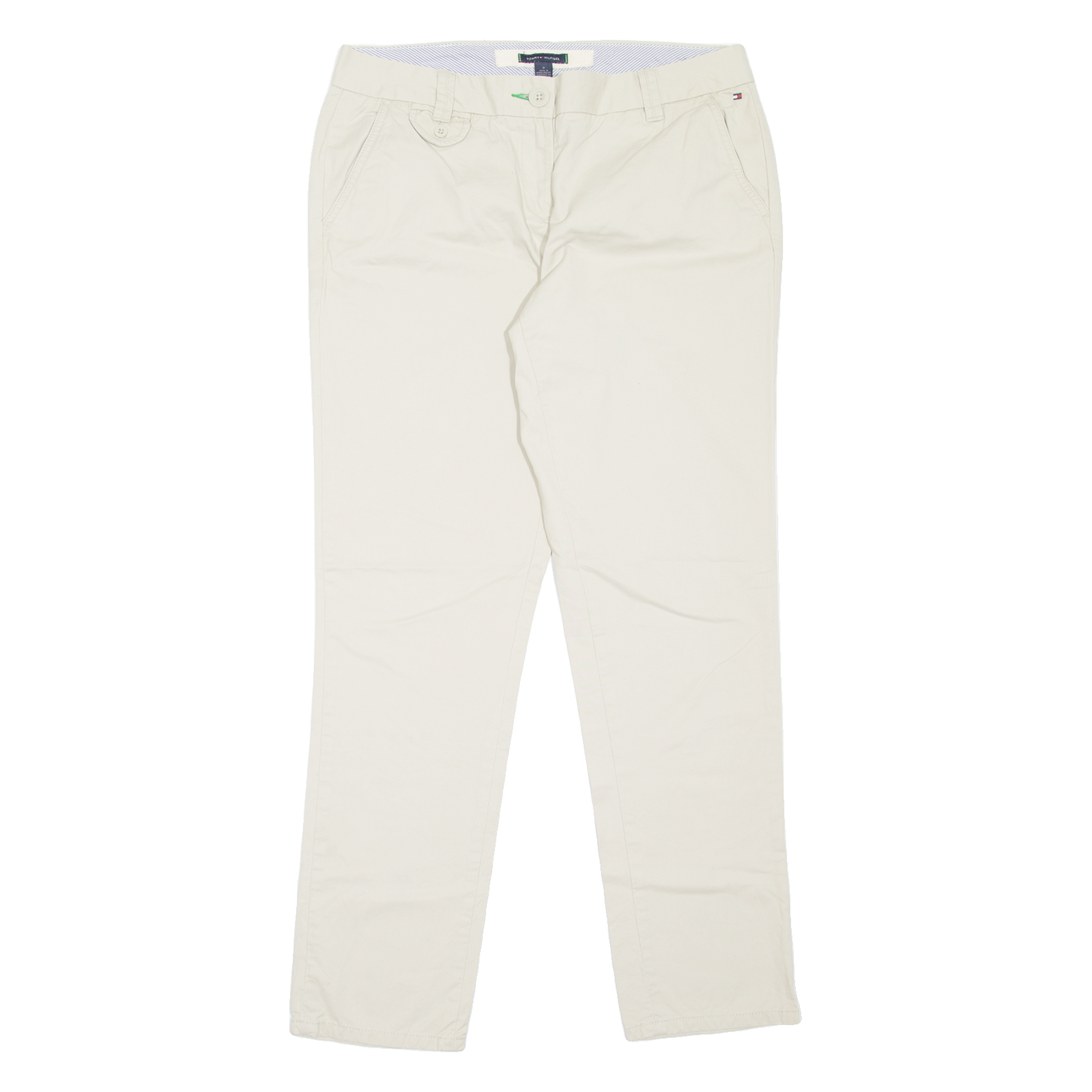 TOMMY HILFIGER Chino Womens Trousers Beige Regular Tapered W32 L30 Refurbished - N/A refurbished available on Cerqular
