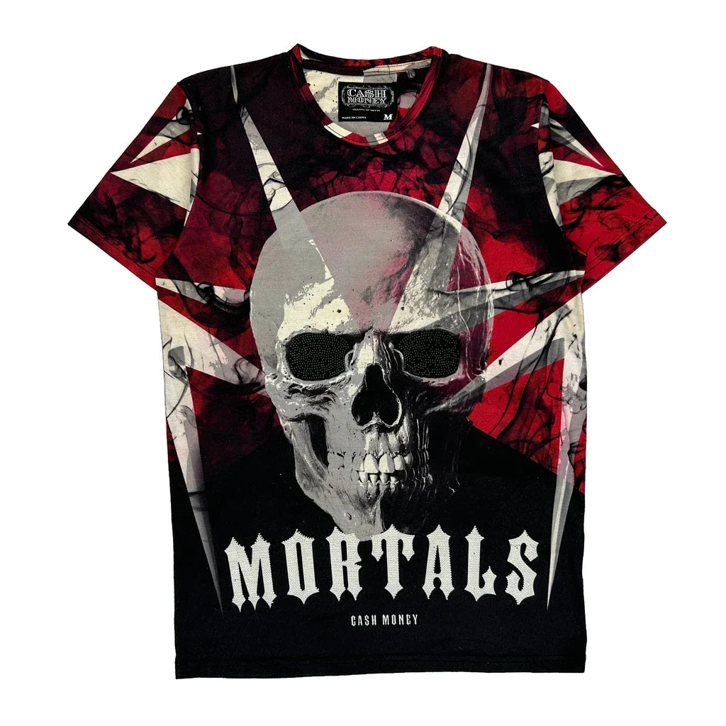 Mortals Cash Money Graphic T-Shirt - Medium Multicoloured Polyester Refurbished - Thrifted (note: this is a term often used to describe second- refurbished available on Cerqular