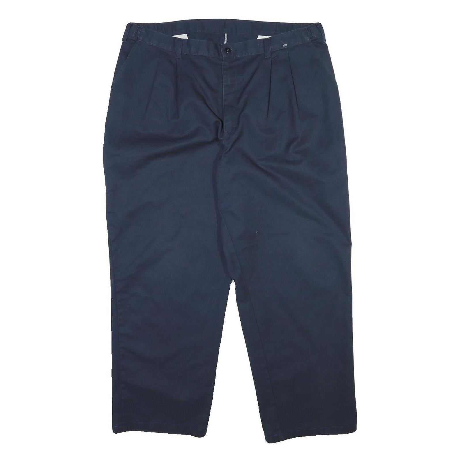 DICKIES Mens Cotton Blend Navy Blue Regular Fit Straight Trousers W40 L29 Refurbished - N/A refurbished available on Cerqular