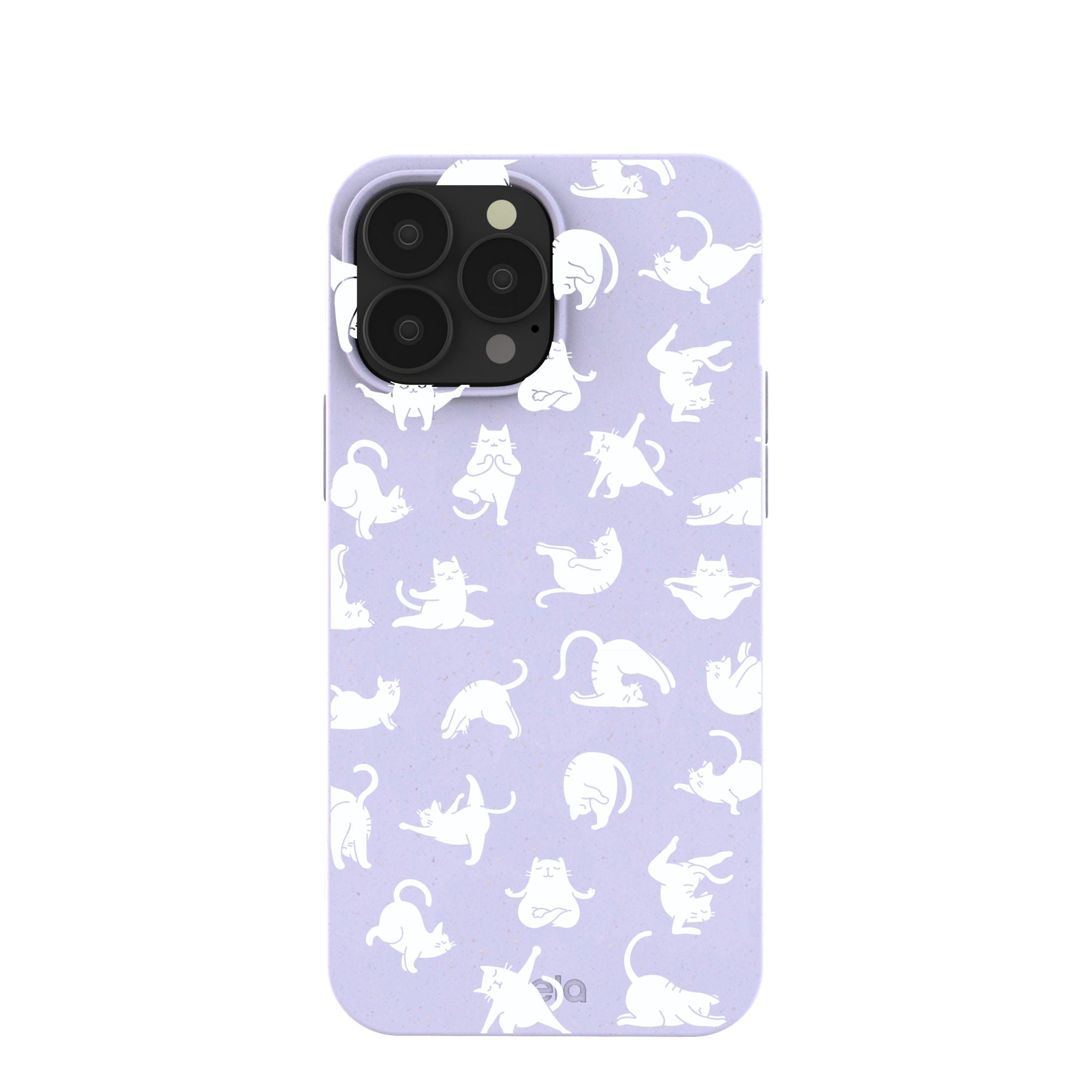 Lavender Yoga Cat iPhone 13 Pro Max Case Refurbished - Pela Case refurbished available on Cerqular