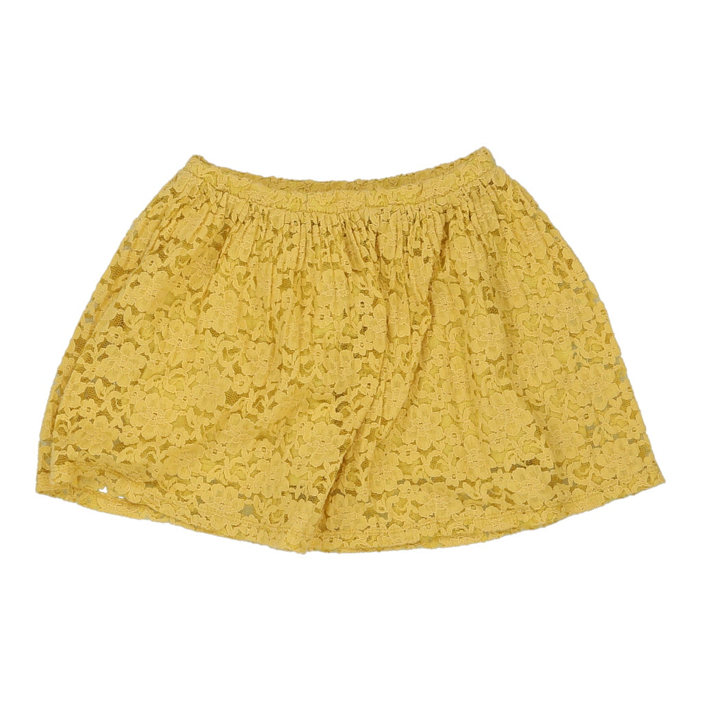 Age 9-10 Zara Mini Skirt - Medium Yellow Polyester Refurbished - Thrifted (note: this is a term often used to describe second- refurbished available on Cerqular