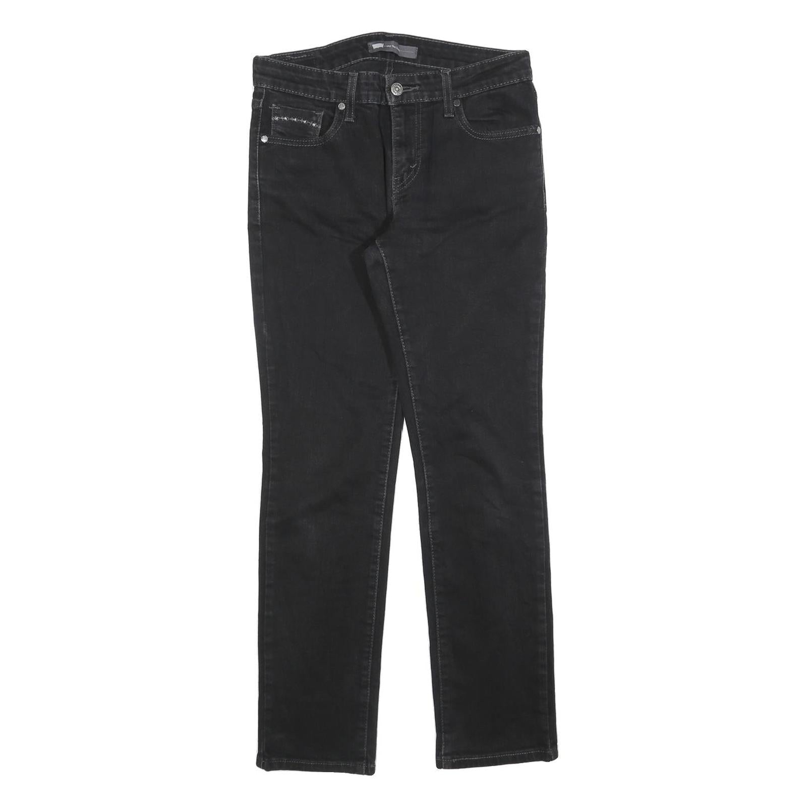 LEVI'S Womens Jeans Black Slim Skinny Denim W29 L29 Zip Cotton Blend Premium Refurbished - N/A refurbished available on Cerqular