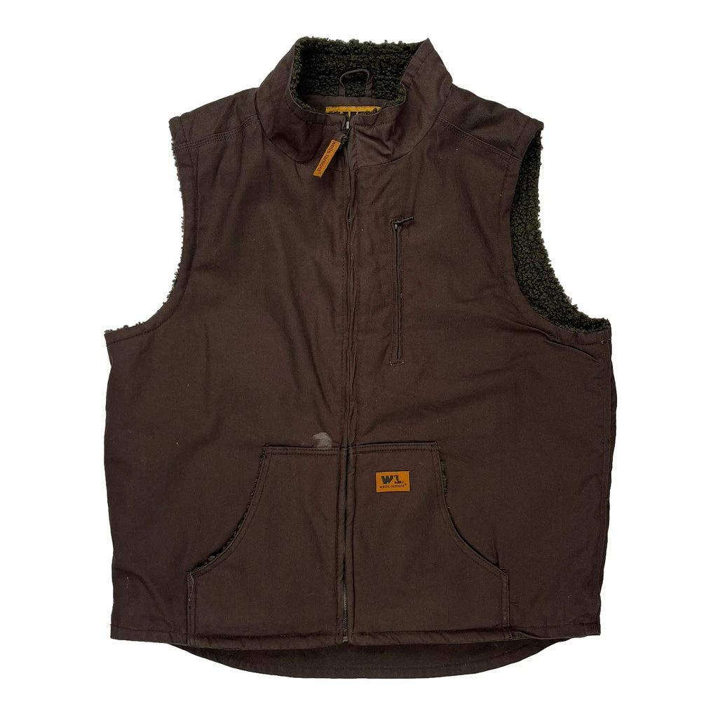 Unbranded Gilet - Large Brown Cotton Refurbished - Thrifted (note: this is a term often used to describe second- refurbished available on Cerqular