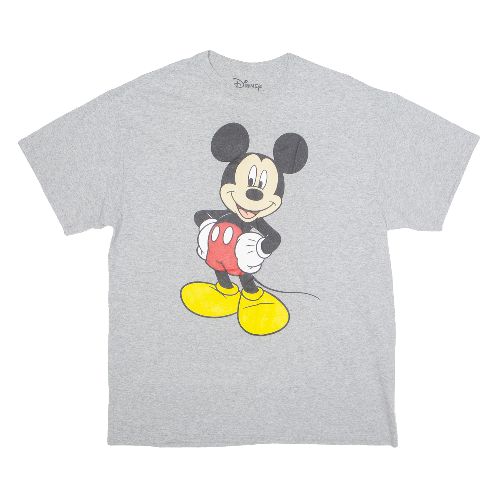 DISNEY Mickey Mouse Mens T-Shirt Grey USA L Refurbished - N/A refurbished available on Cerqular