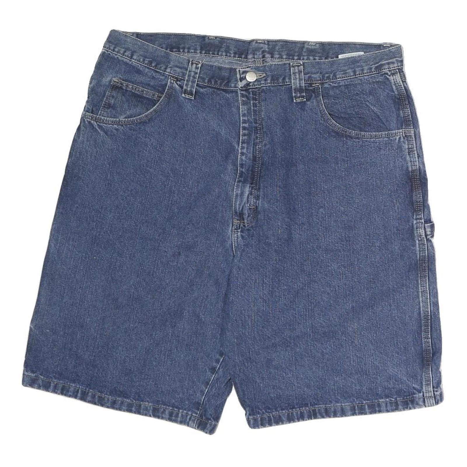 WRANGLER Mens Denim Blue Casual Shorts L W38 Comfortable Classic Fit Cotton Refurbished - N/A refurbished available on Cerqular