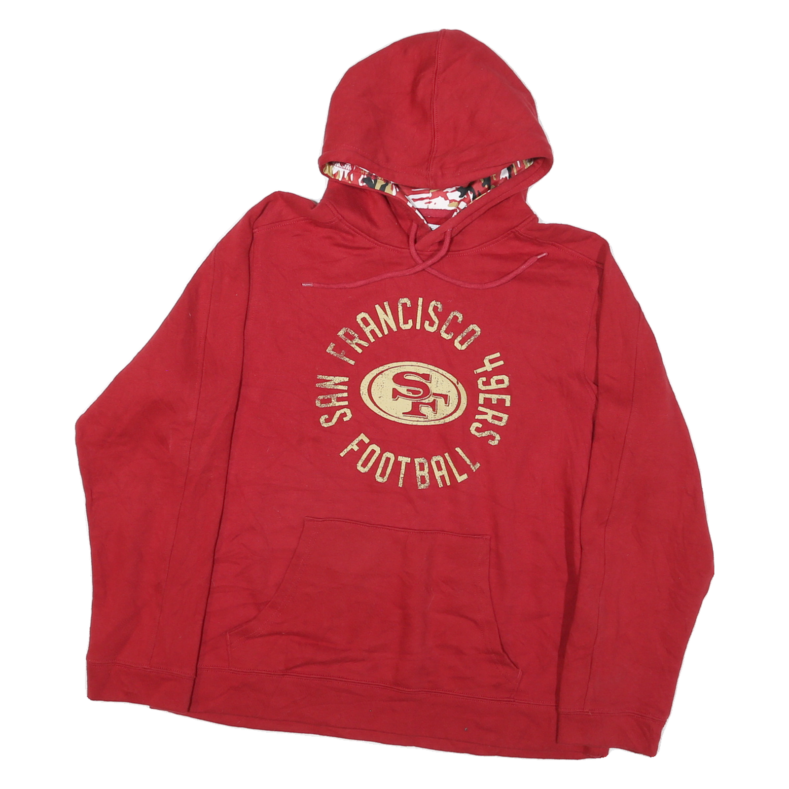 NFL Mens Red San Francisco 49ers Football Pullover Hoodie M Cotton Blend Refurbished - N/A refurbished available on Cerqular