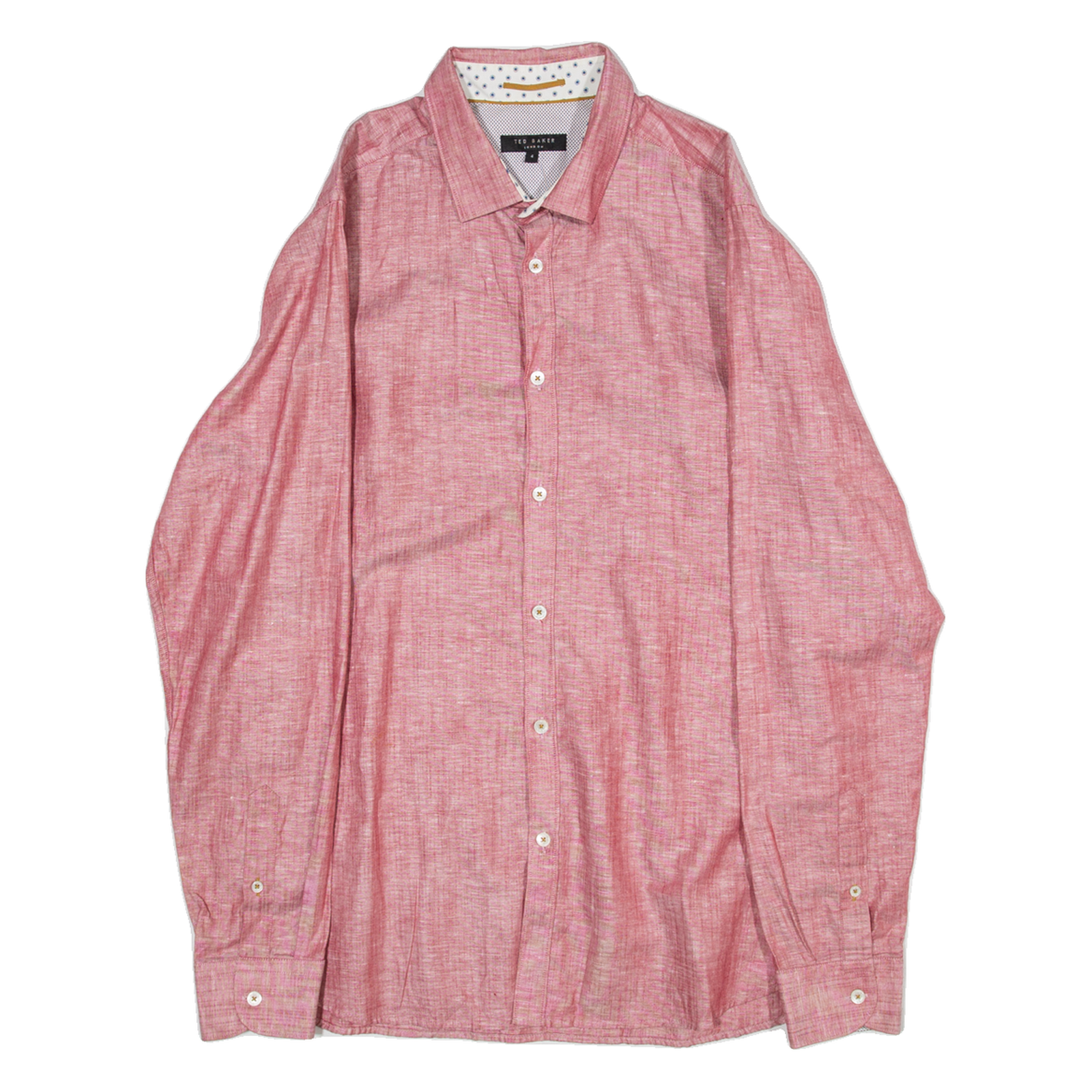 TED BAKER Mens Plain Shirt Red Long Sleeve M Refurbished - N/A refurbished available on Cerqular