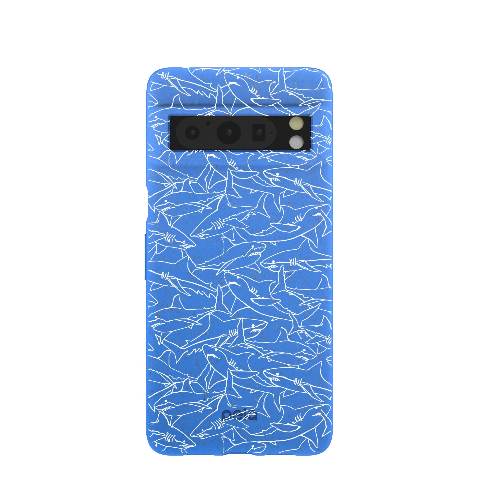 Electric Blue Shark Frenzy Google Pixel 8 Pro Case Refurbished - Pela Case refurbished available on Cerqular