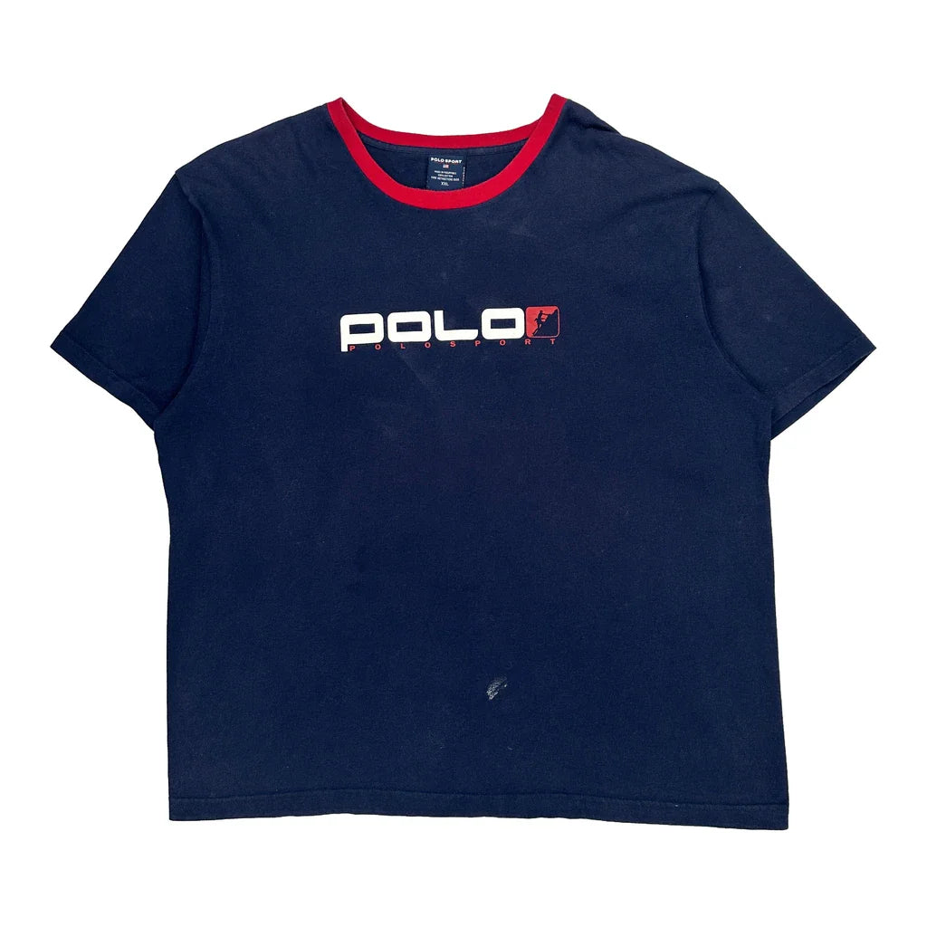 Polo Sport Spellout T-Shirt - 2XL Red Cotton Refurbished - Thrifted (note: this is a term often used to describe second- refurbished available on Cerqular