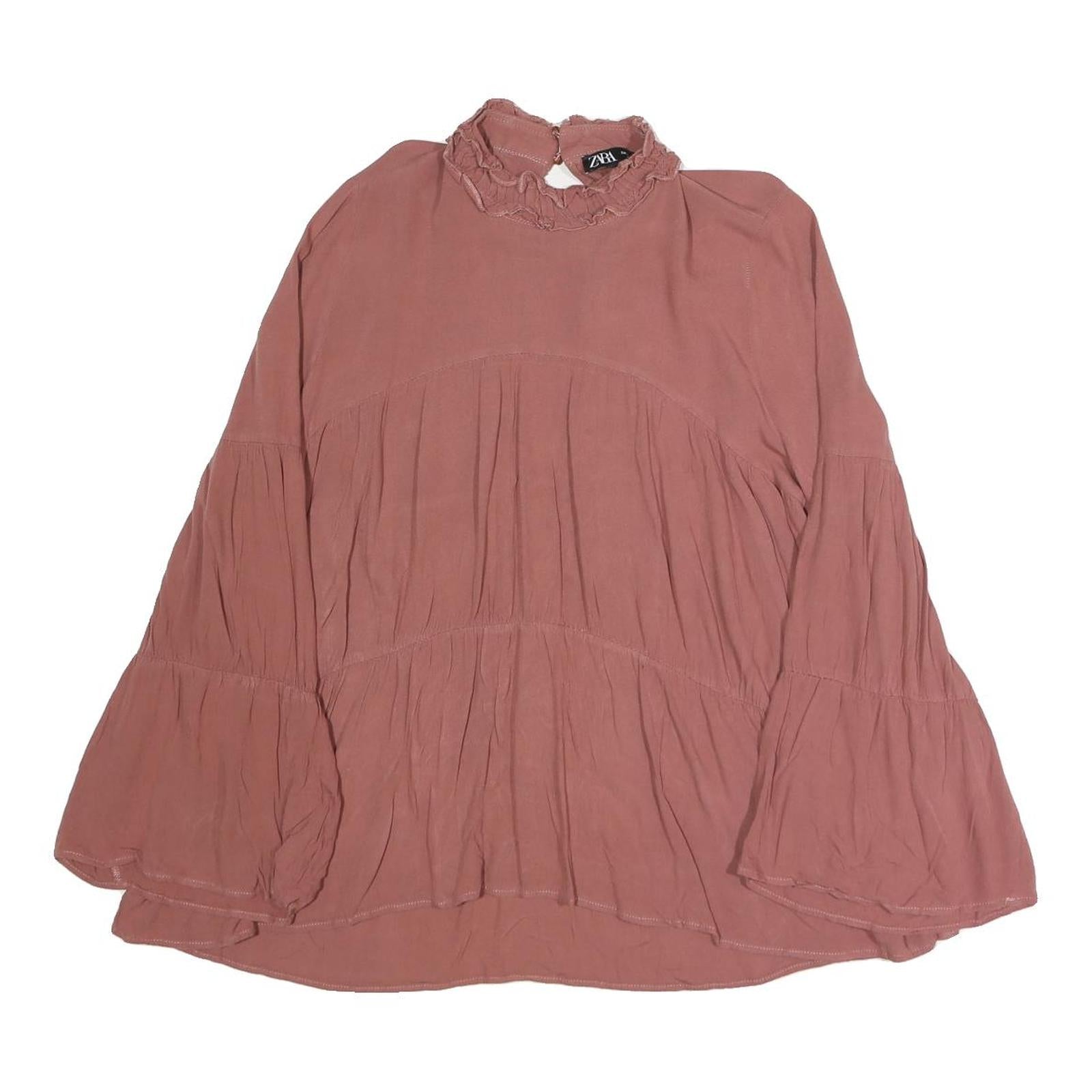 Buy ZARA Womens Rose Pink Printed Blouse Long Sleeve High Neck M Elegant Refurbished - $18.19 ZARA Womens Rose Pink Printed Blouse Long Sleeve High Neck M Elegant Refurbished - N/A refurbished available on Cerqular