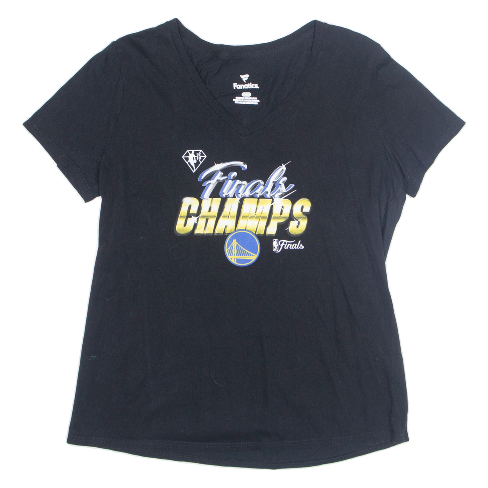 FANATICS NBA Golden State Warriors Womens T-Shirt Black USA V-Neck L Refurbished - N/A refurbished available on Cerqular