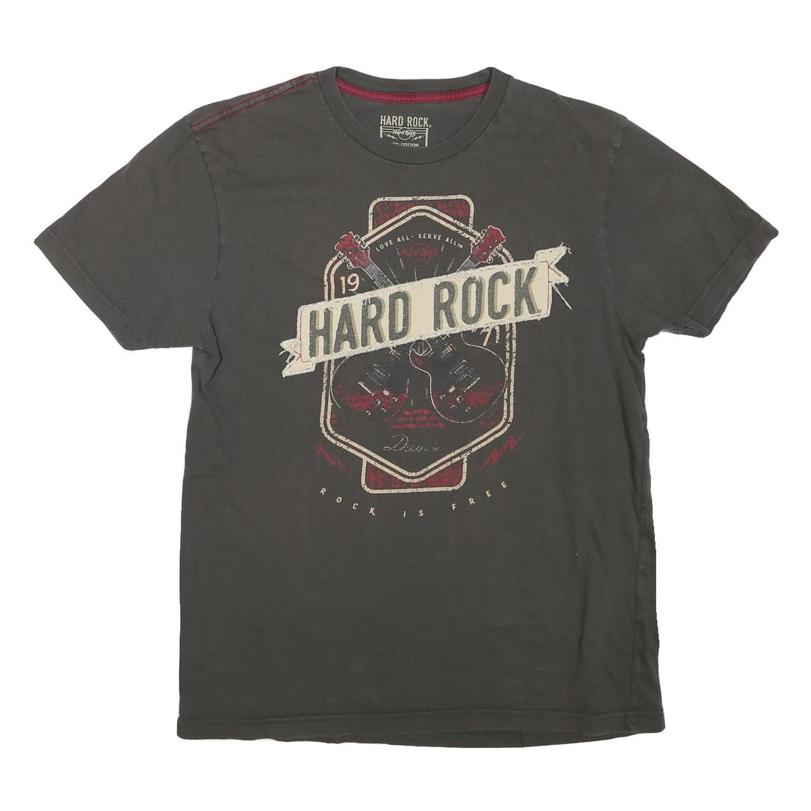 HARD ROCK CAFE Womens Black Graphic T-Shirt M Short Sleeve Crew Neck Cotton Refurbished - N/A refurbished available on Cerqular