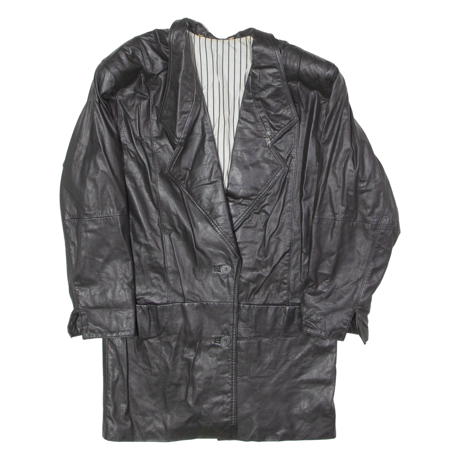 Buy Womens Trench Coat Black Leather 90s UK 10 Refurbished - $38.21 Womens Trench Coat Black Leather 90s UK 10 Refurbished - N/A refurbished available on Cerqular