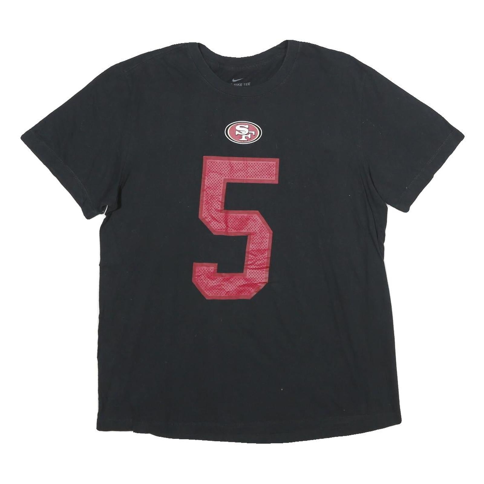 NIKE Mens Black San Francisco 49ers Graphic T-Shirt L Short Sleeve Crew Neck Refurbished - N/A refurbished available on Cerqular