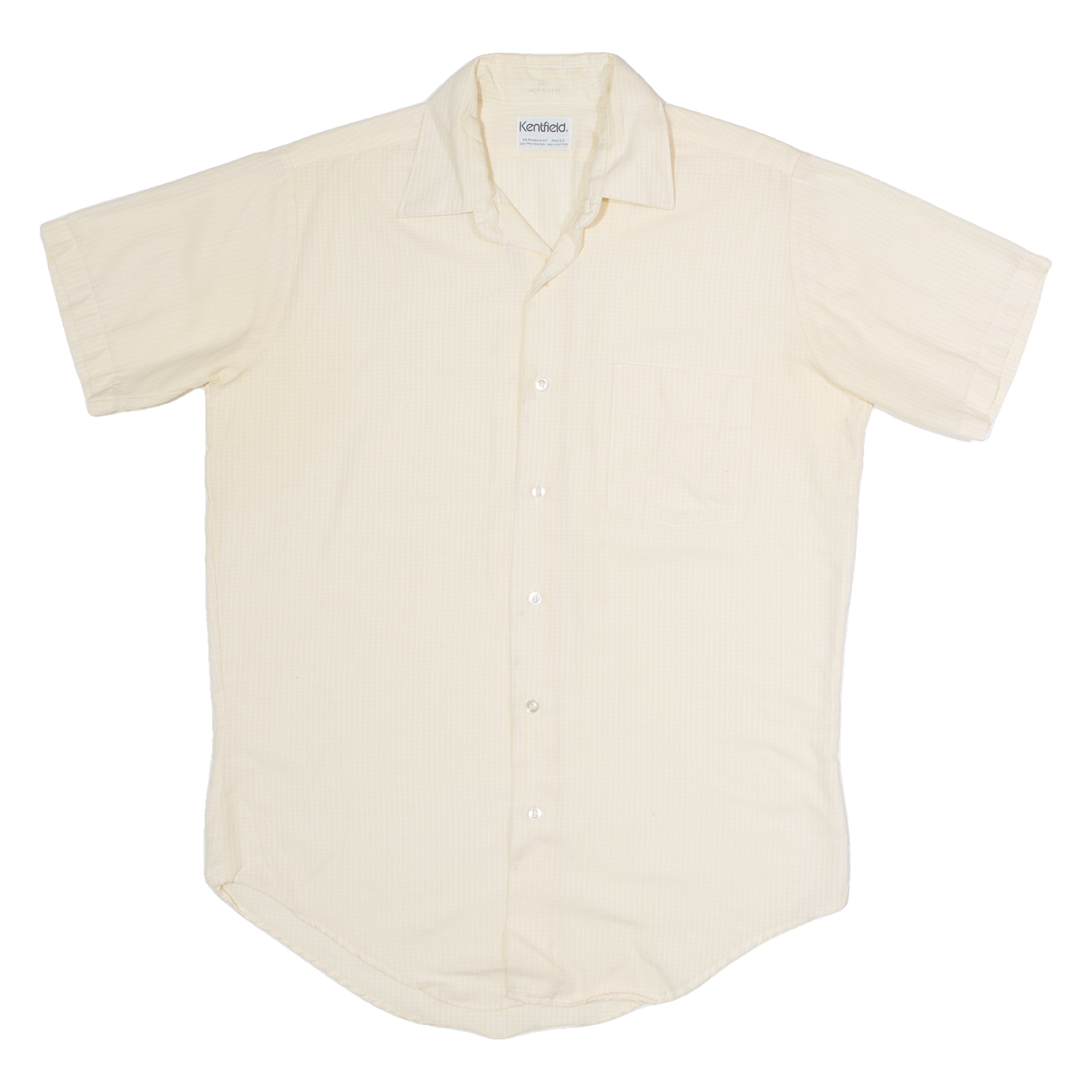 KENTFIELD Mens Plain Shirt Yellow M Refurbished - N/A refurbished available on Cerqular