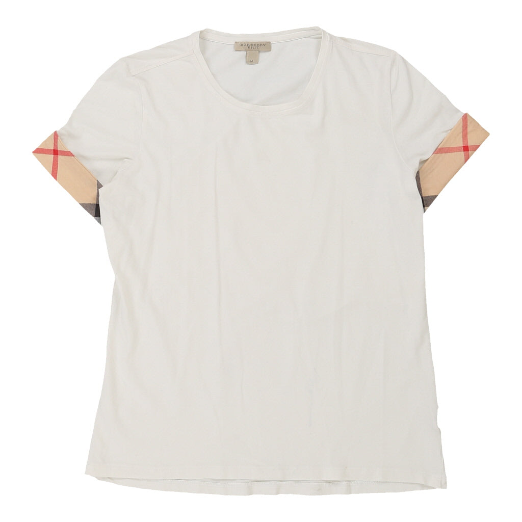 Burberry Brit Novacheck T-Shirt - Medium White Cotton | Size: medium Refurbished - N/A (Preloved Designer is not a specific brand, it refurbished available on Cerqular