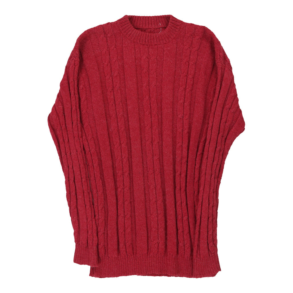 Unbranded Jumper - Medium Red Wool Blend Refurbished - Thrifted (note: this is a term often used to describe second- refurbished available on Cerqular