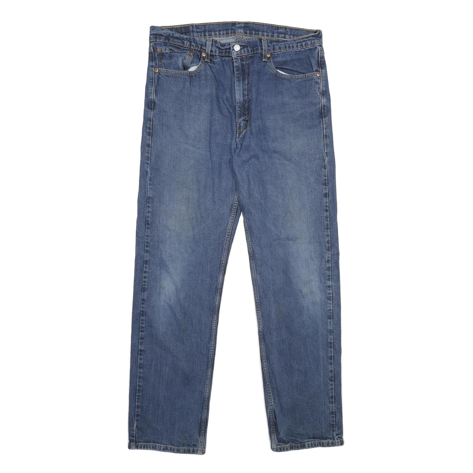 LEVI'S 505 Mens Jeans Blue Cotton Blend Regular Straight Denim Medium W38 L34 Refurbished - N/A refurbished available on Cerqular