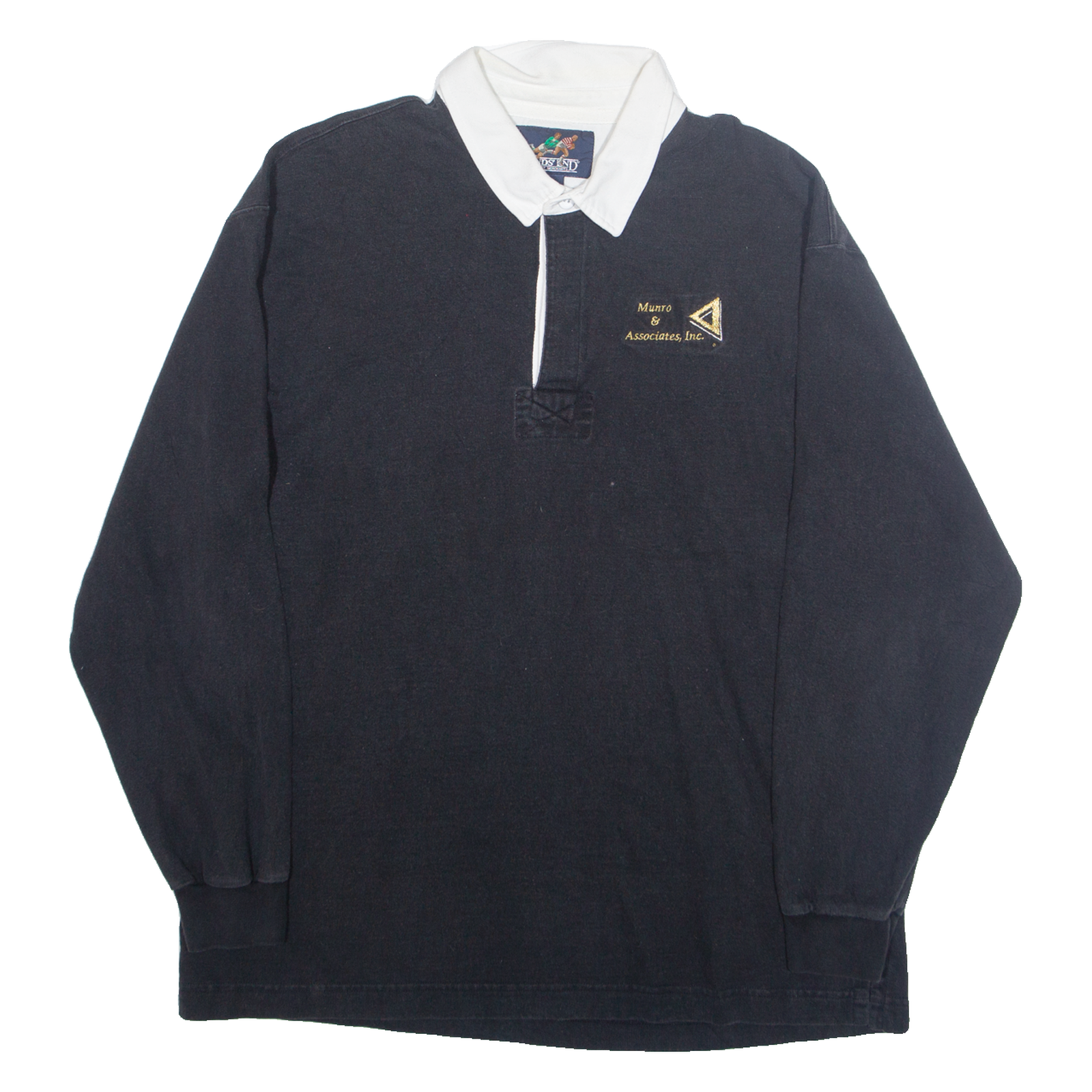 LANDS END Mens Polo Shirt Blue 90s Long Sleeve L Refurbished - N/A refurbished available on Cerqular