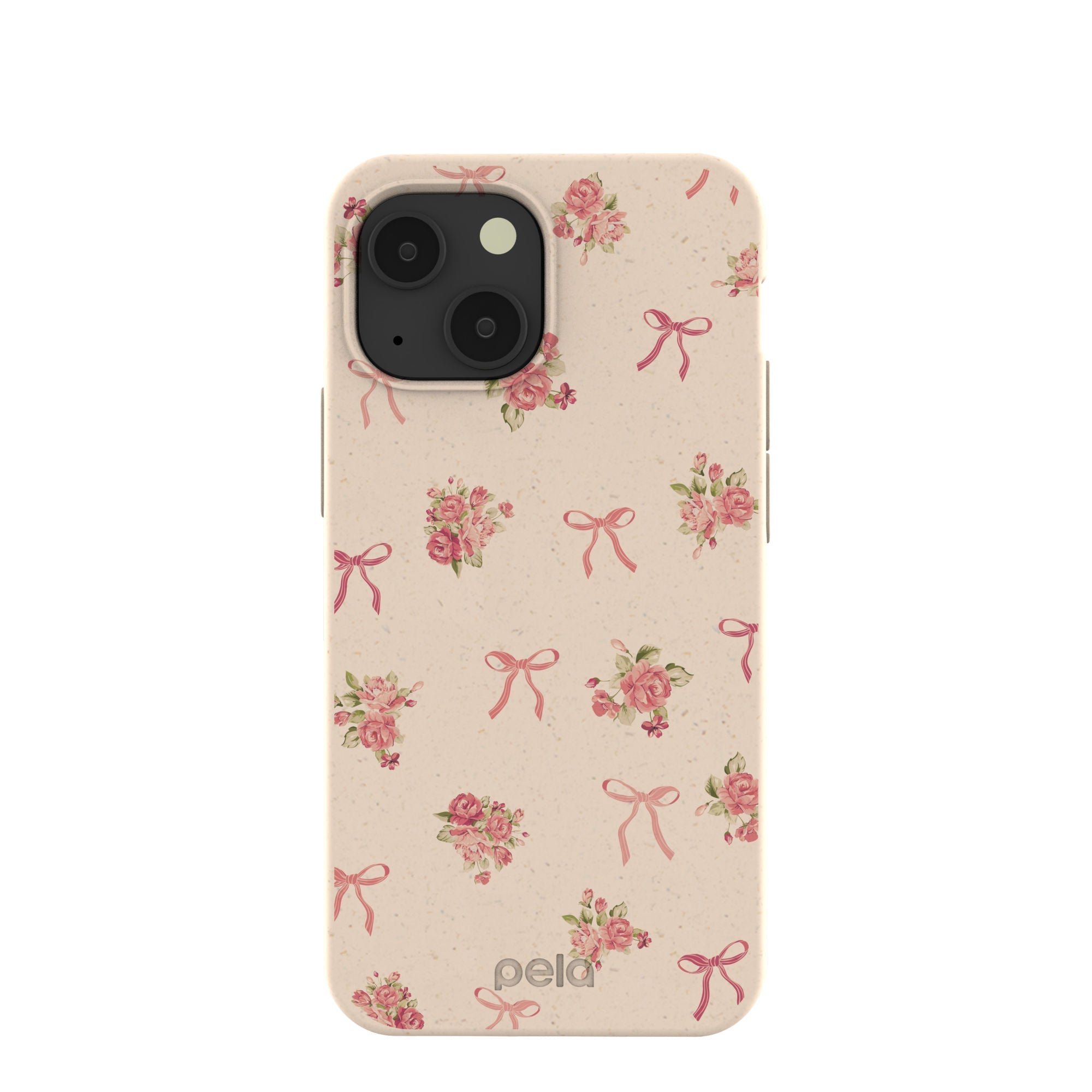 Seashell Roses and Bows iPhone 13 Mini Case Refurbished - Pela Case refurbished available on Cerqular