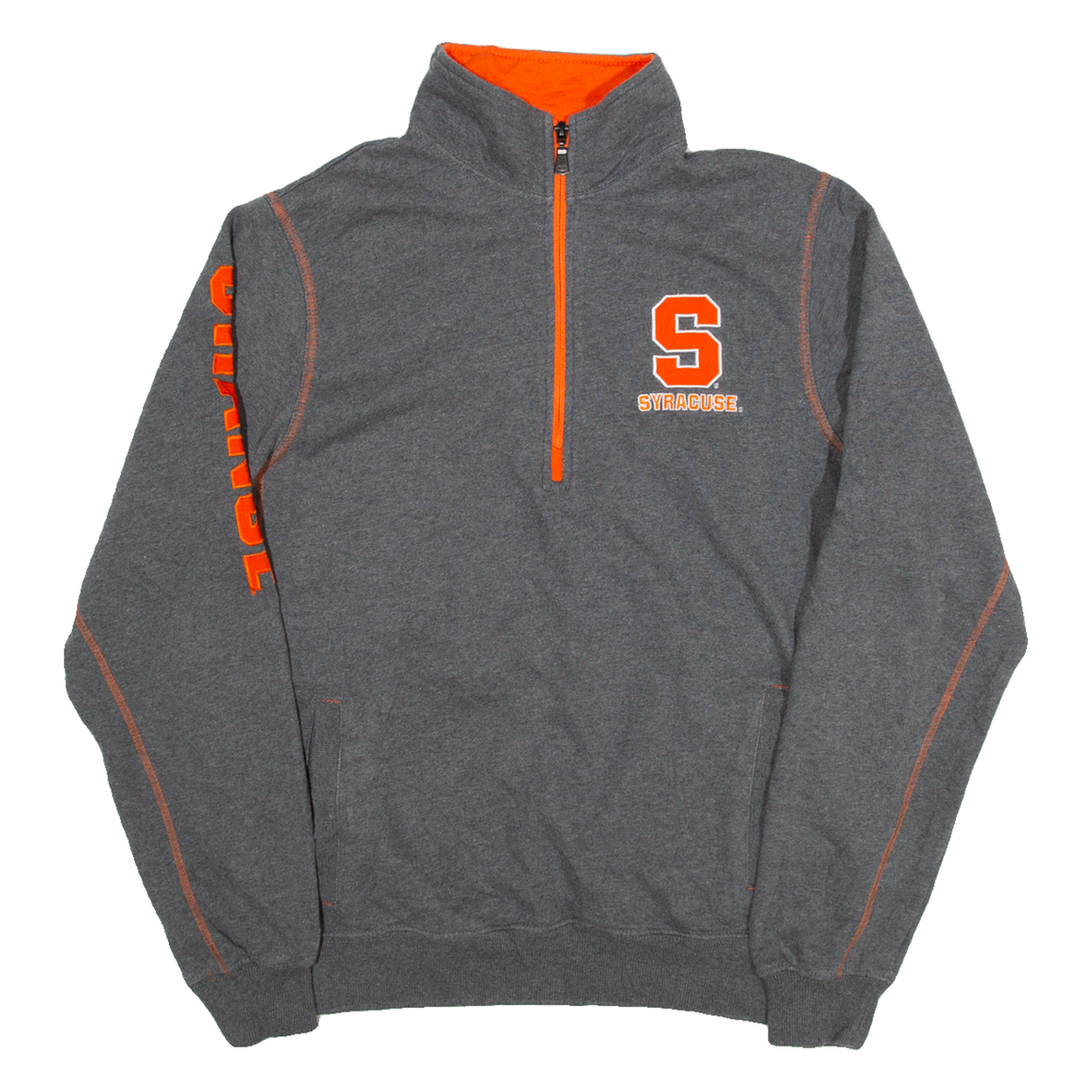 CHAMPION Mens Sweatshirt Grey 1/4 Zip M Refurbished - N/A refurbished available on Cerqular
