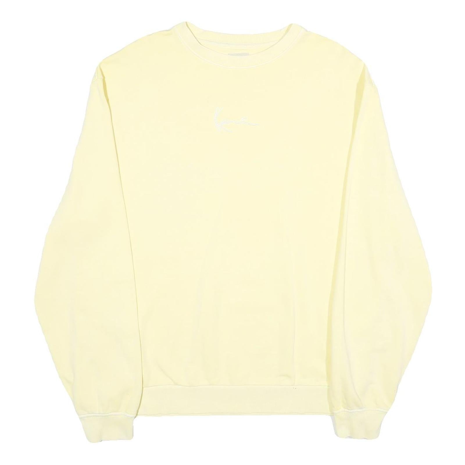 KARL KANI Mens Cream Sweatshirt Crew Neck M Casual Cotton Pullover Lightweight Refurbished - N/A refurbished available on Cerqular