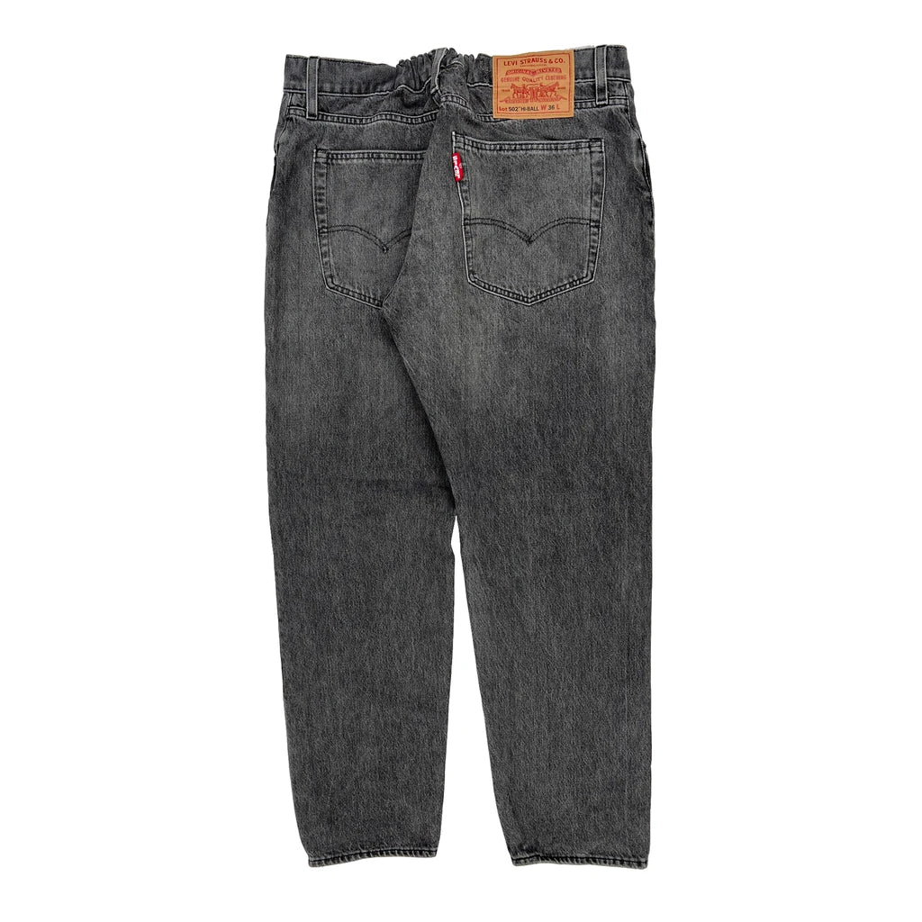 Levis 502 Jeans - 32W 30L Grey Cotton Refurbished - Thrifted (note: this is a term often used to describe second- refurbished available on Cerqular