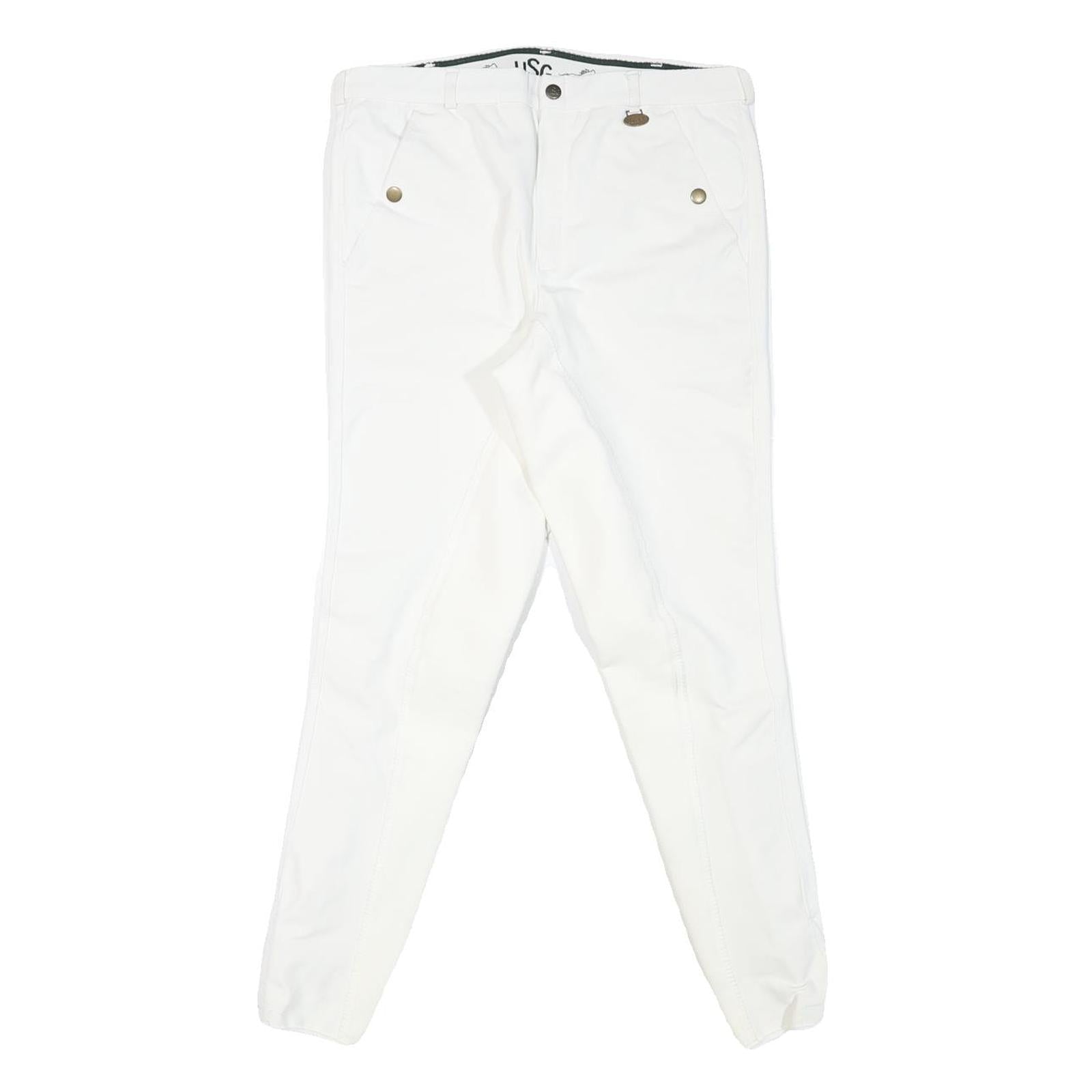 USG Womens Polyester Blend White Slim Tapered Trousers W30 L27 Premium Comfort Refurbished - N/A refurbished available on Cerqular