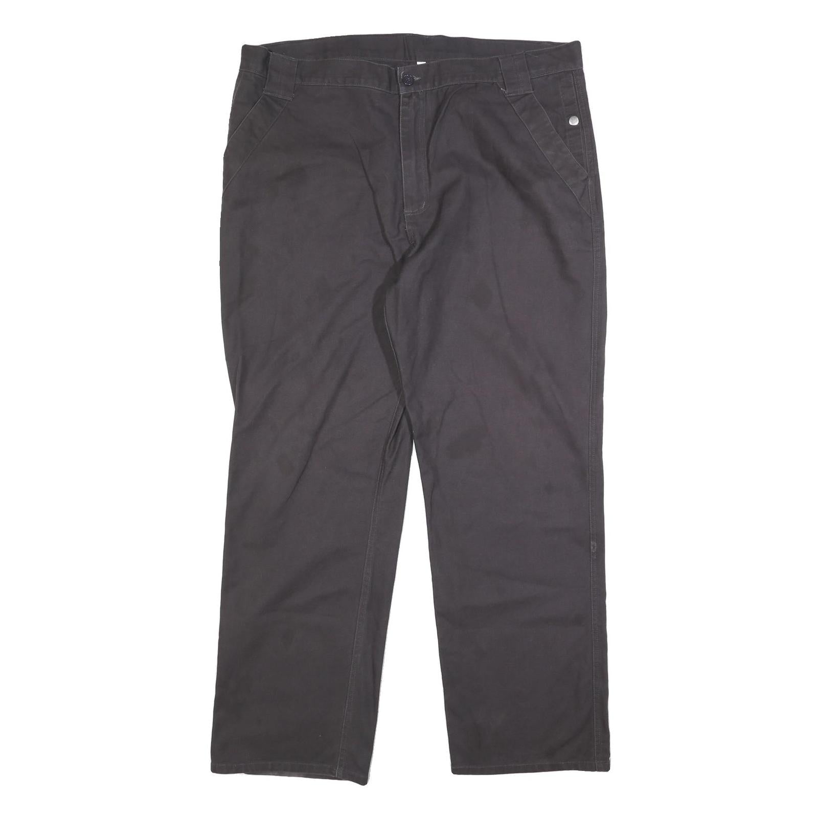 Mens Cotton Regular Fit Black Trousers W40 L31 Zip Closure Classic Style Refurbished - N/A refurbished available on Cerqular