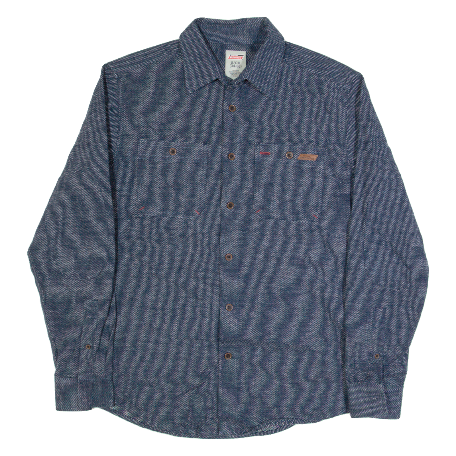 DICKIES Mens Flannel Shirt Blue Long Sleeve S Refurbished - N/A refurbished available on Cerqular