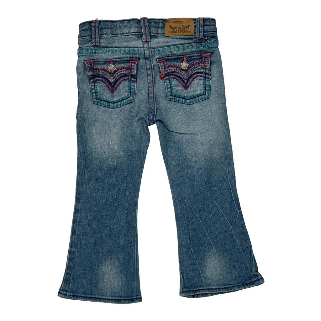 Age 12 Levis Boot Cut Jeans - 3XS Blue Cotton Refurbished - Thrifted (note: this is a term often used to describe second- refurbished available on Cerqular