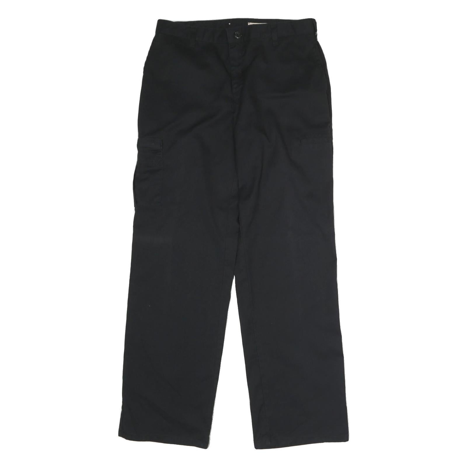 DICKIES Womens Black Regular Fit Straight Leg Trousers W32 L33 Workwear Zip Refurbished - N/A refurbished available on Cerqular