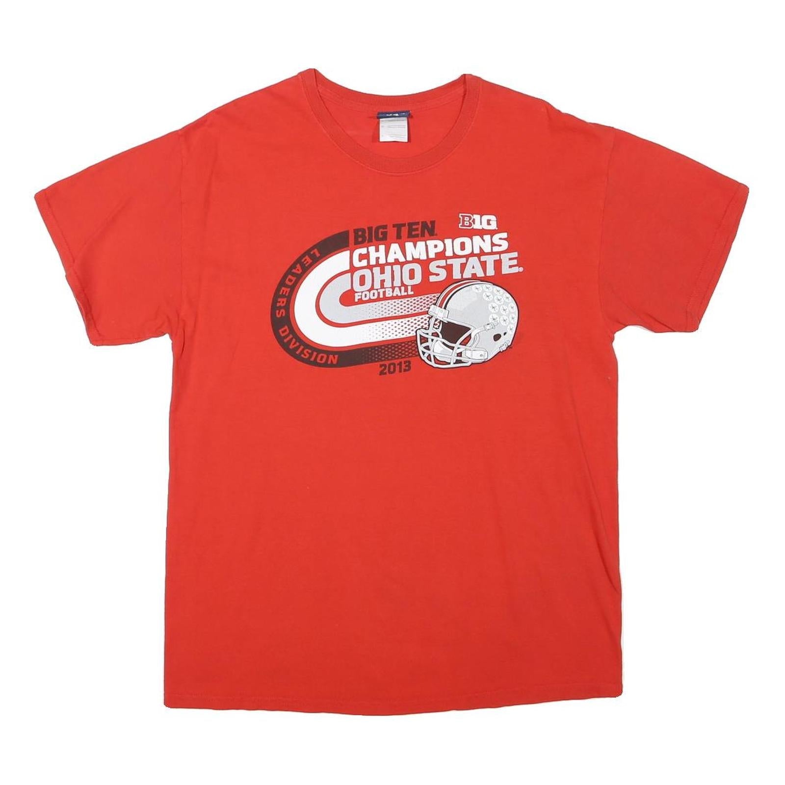 BLUE 84 Mens Red Ohio State Big Ten Champions Graphic T-Shirt L Short Sleeve Refurbished - N/A refurbished available on Cerqular
