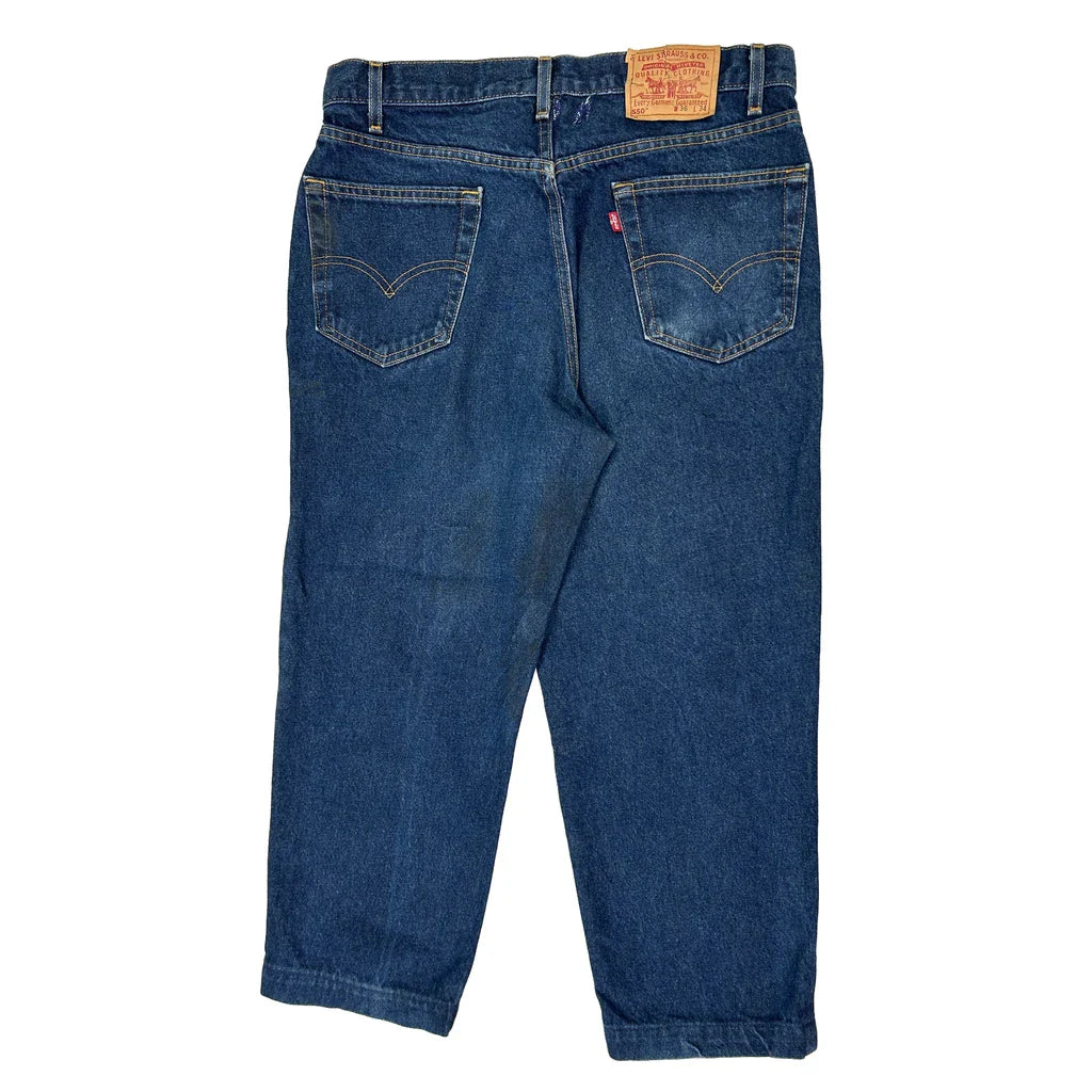 550 Levis Jeans - 36W 34L Blue Cotton Refurbished - Thrifted (note: this is a term often used to describe second- refurbished available on Cerqular