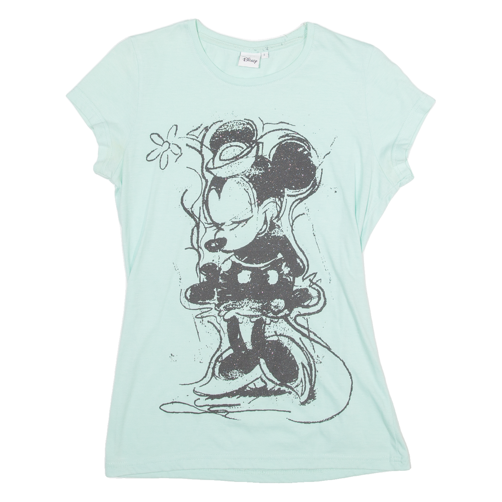 DISNEY Minnie Mouse Womens T-Shirt Green L Refurbished - N/A refurbished available on Cerqular