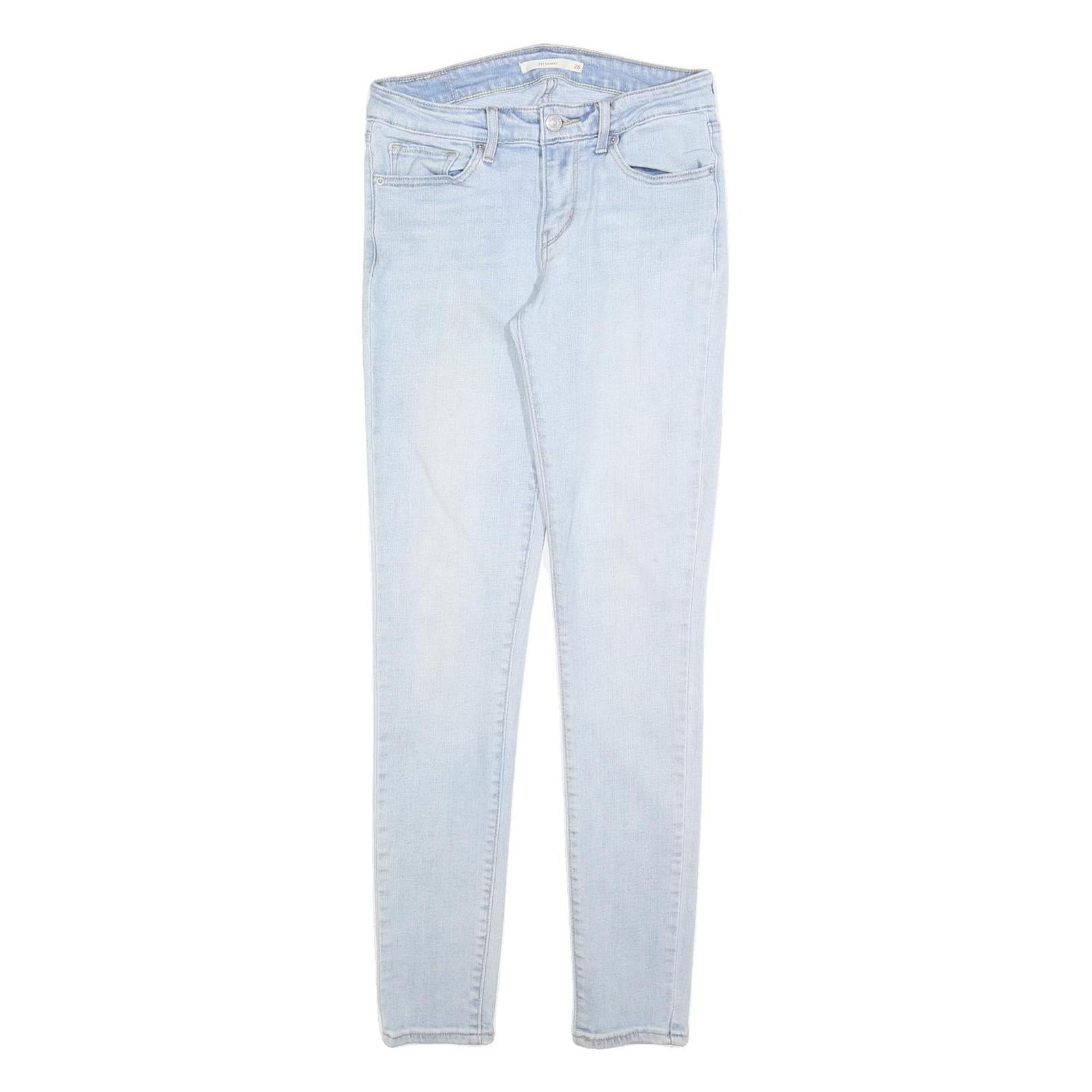 LEVI'S Womens Slim 711 Jeans Light Blue Denim W26 L30 Stretch Zip Closure Refurbished - N/A refurbished available on Cerqular