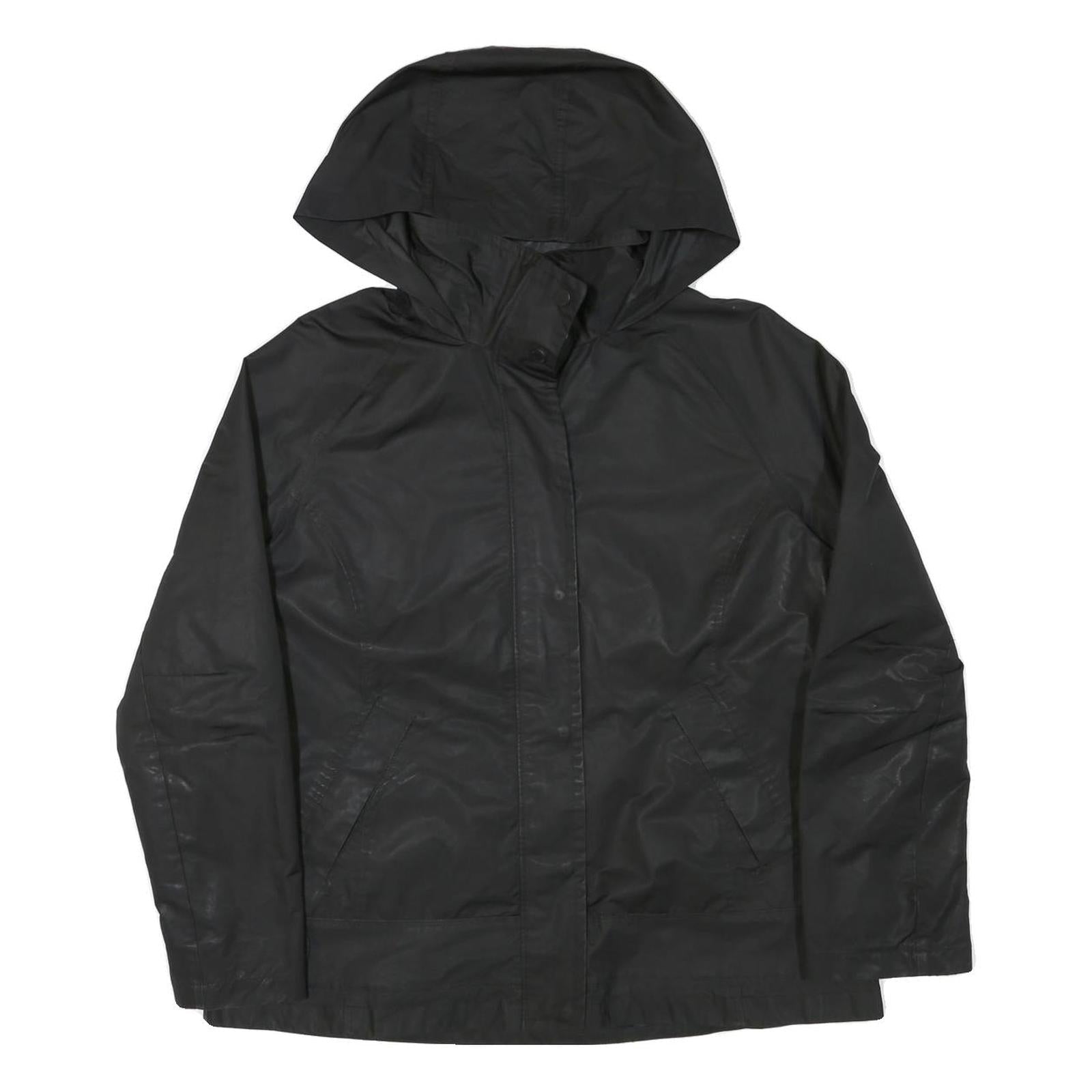 NAUTICA Womens Black Outdoor Jacket 2XL Polyester Blend Plain Zip Hooded Casual Refurbished - N/A refurbished available on Cerqular