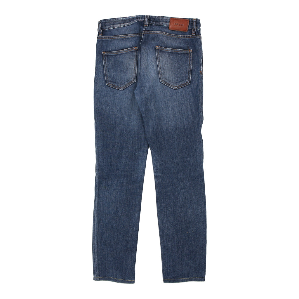 Just Cavalli Slim Jeans - 32W 32L Blue Cotton | Size: 32"" waist Refurbished - Thrifted (note: this is a term often used to describe second- refurbished available on Cerqular