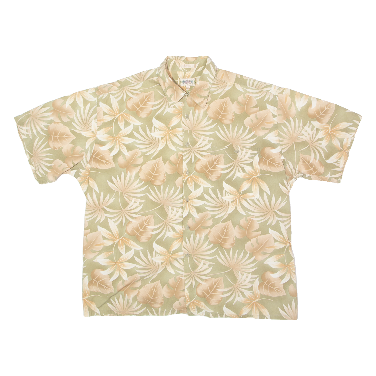CAMPIA MODA Mens Hawaiian Shirt Green 90s Floral XL Refurbished - N/A refurbished available on Cerqular