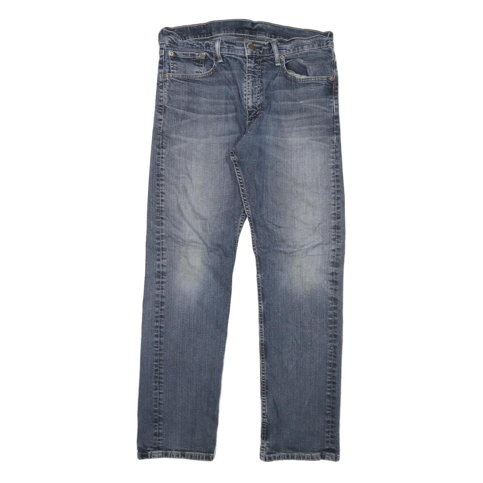 LEVI'S 505 Mens Slim Blue Denim Medium Wash W32 L30 Cotton Blend Zip Jeans Refurbished - N/A refurbished available on Cerqular