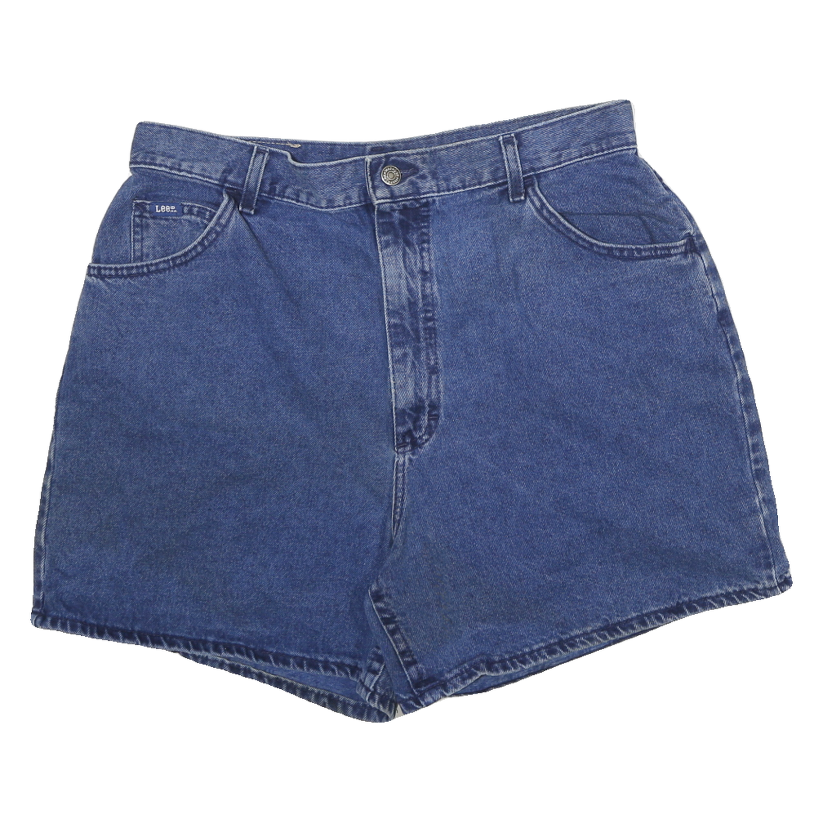 LEE Mens Denim Blue Shorts L W32 Casual Cotton Blend Classic Fit Refurbished - N/A refurbished available on Cerqular