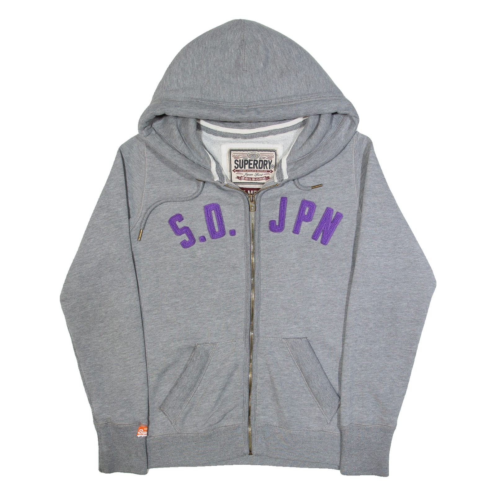 SUPERDRY Womens Grey Hoodie Full Zip M Refurbished - N/A refurbished available on Cerqular