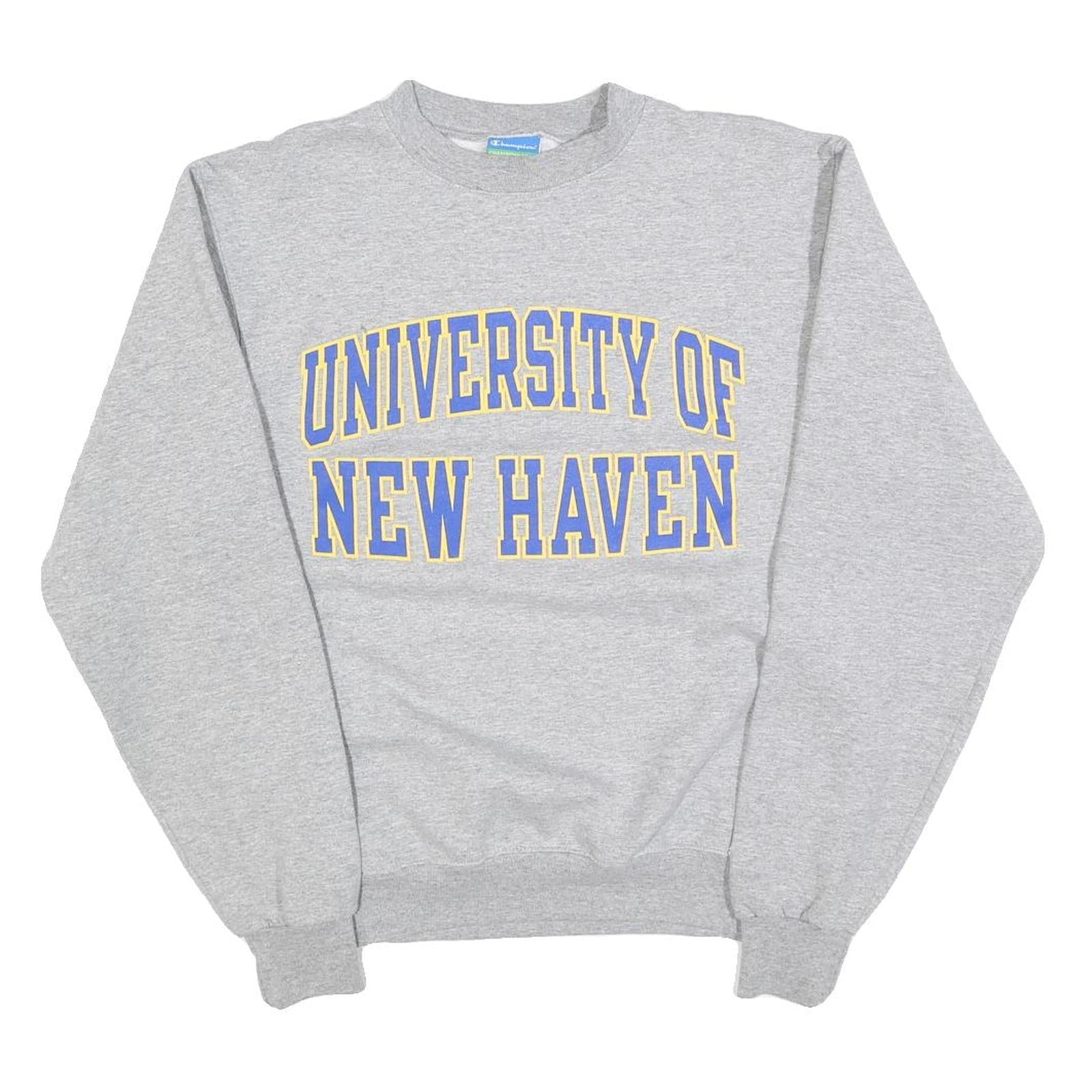 CHAMPION Mens Grey University Of New Haven Crew Neck S Cotton Blend Sweatshirt Refurbished - N/A refurbished available on Cerqular