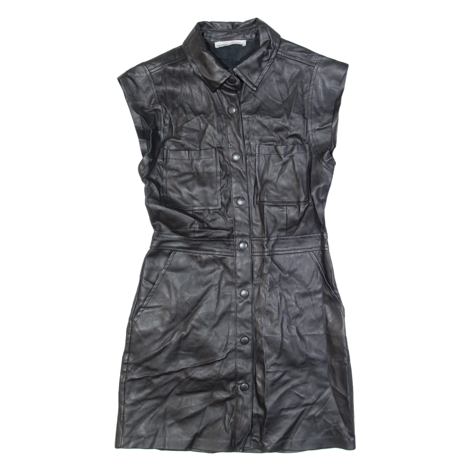 PULL&BEAR Womens Pencil Dress Black Sleeveless Knee Length S Refurbished - N/A refurbished available on Cerqular