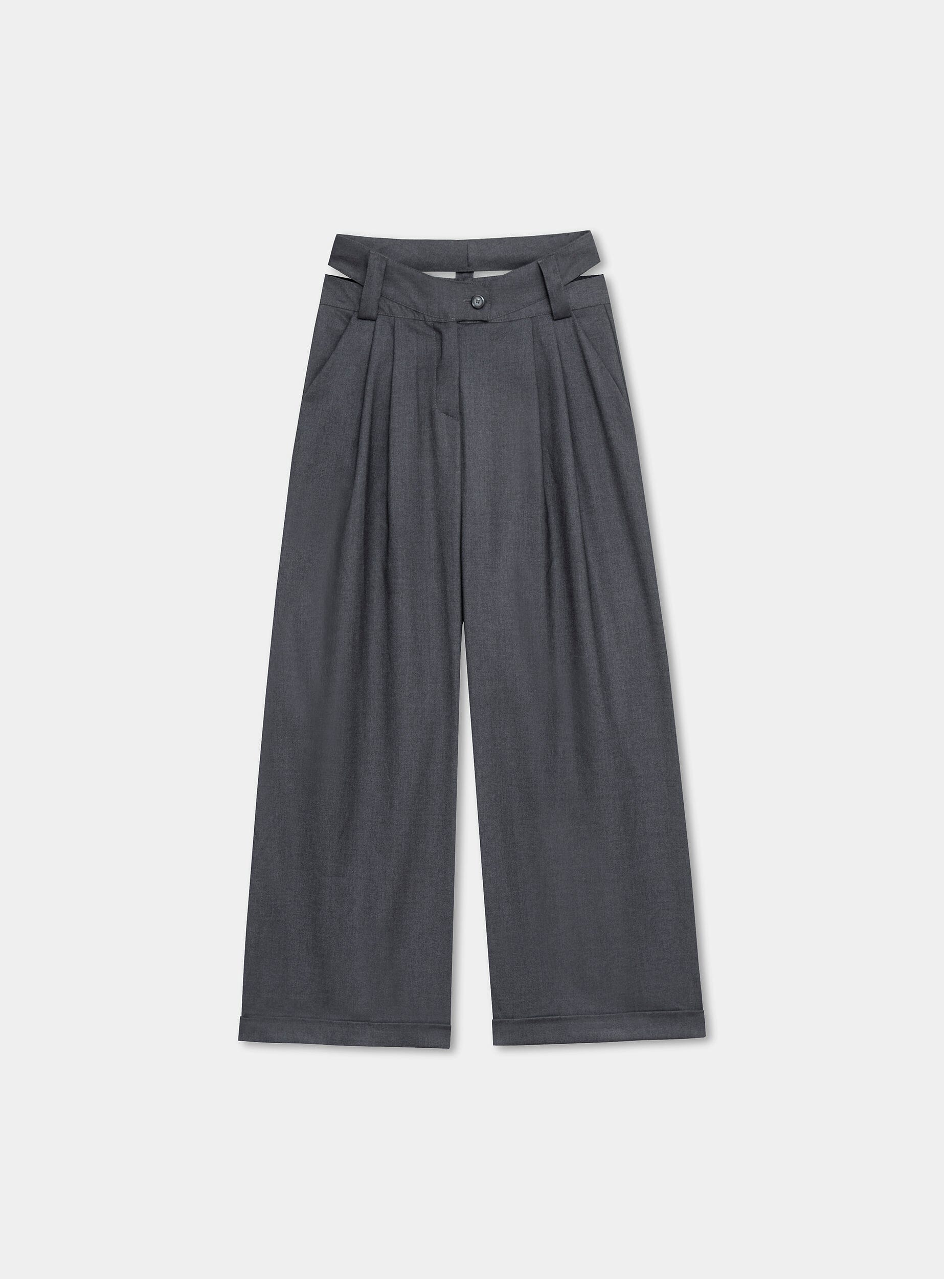 SMITH GREY TAILORED PANTS | Size: 36 Refurbished - N/A (Note: Laagam is a Hindi word that means refurbished available on Cerqular
