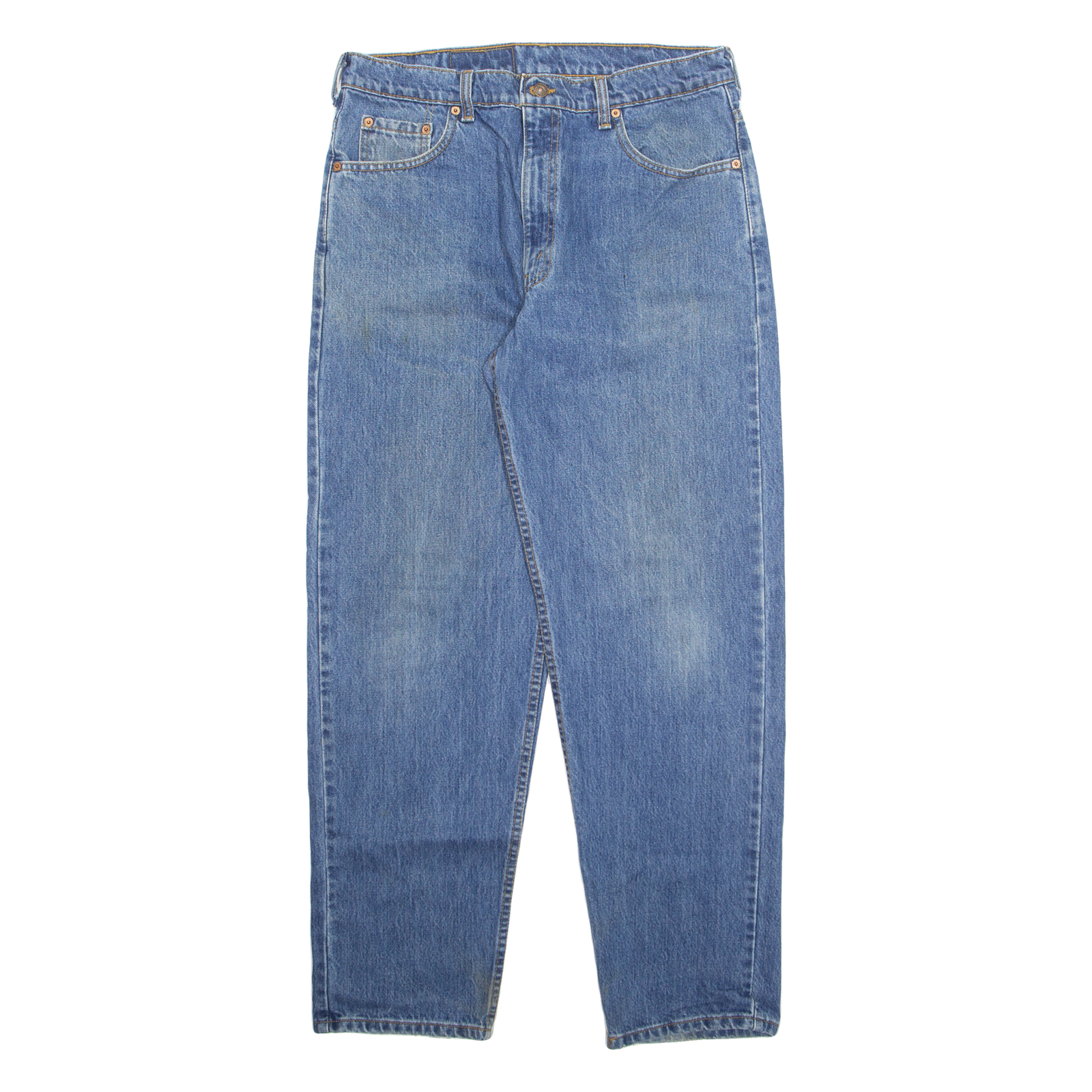LEVI'S Womens Jeans Blue Regular Straight Stone Wash W34 L32 Refurbished - N/A refurbished available on Cerqular