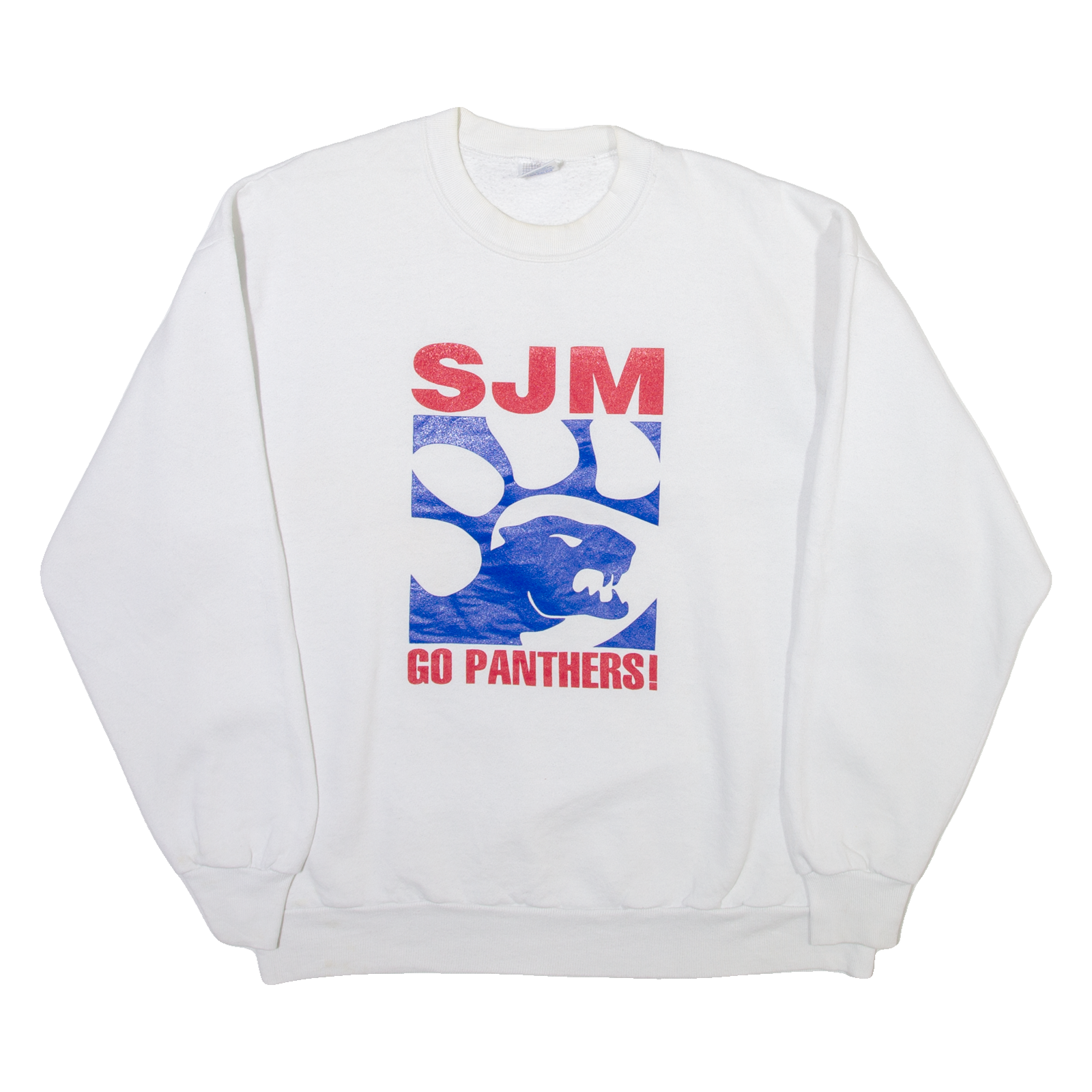 JERZEES SJM GO PANTHERS Mens Sweatshirt White USA XL Refurbished - N/A refurbished available on Cerqular