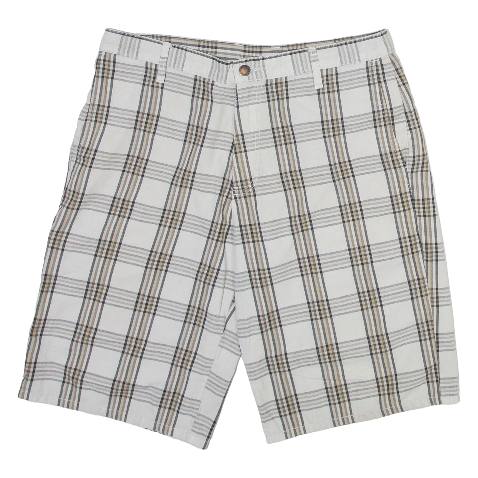 DICKIES Mens Casual Shorts Beige Check M W34 Refurbished - N/A refurbished available on Cerqular